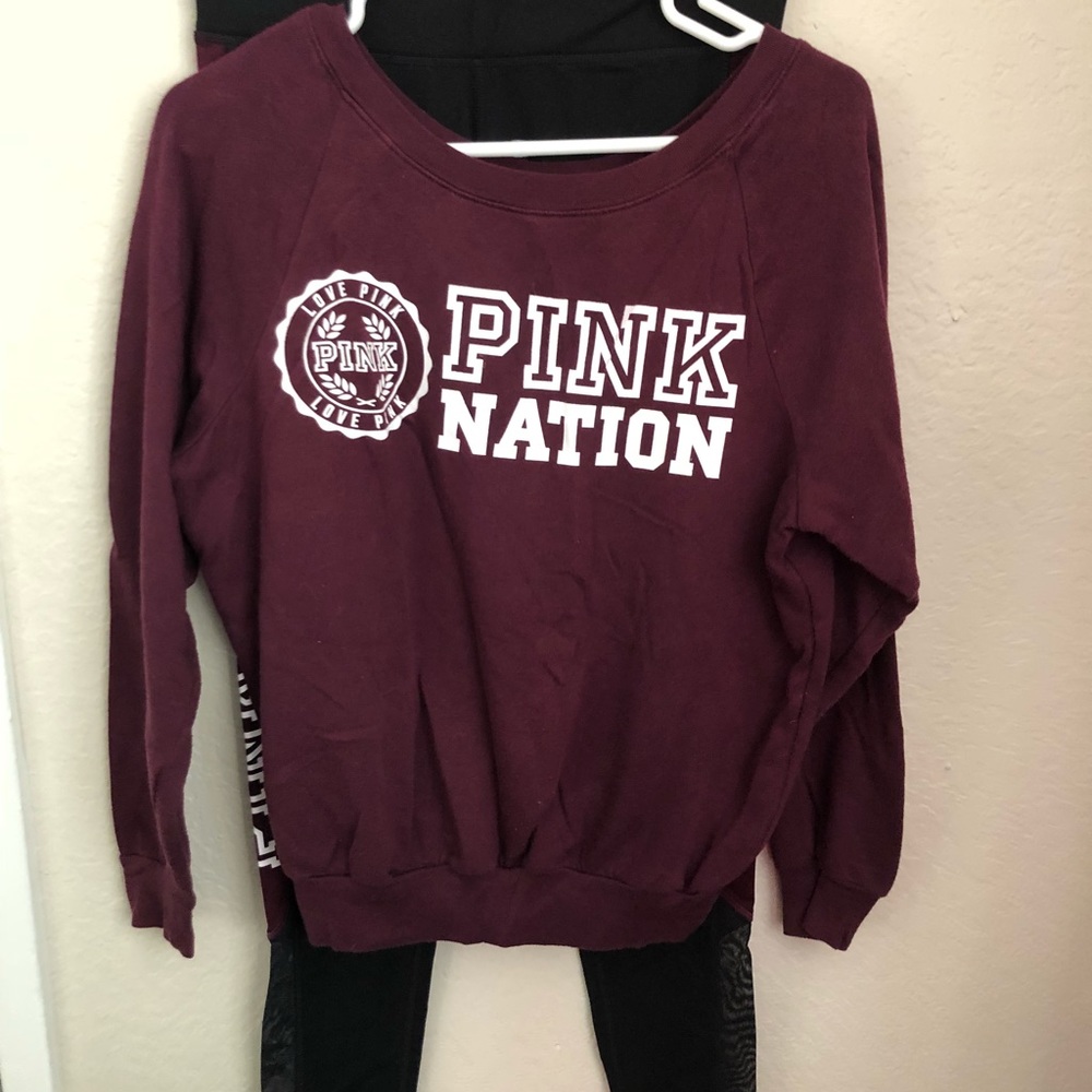 Vs pink ultimate maroon outfit